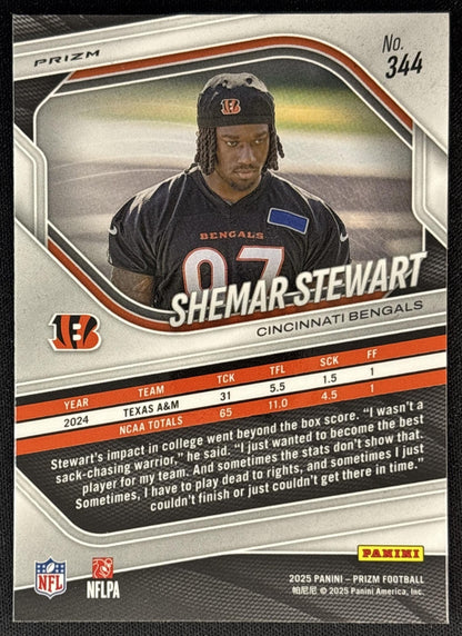 Shemar Stewart 2025 Panini Prizm Lazer Bengals back