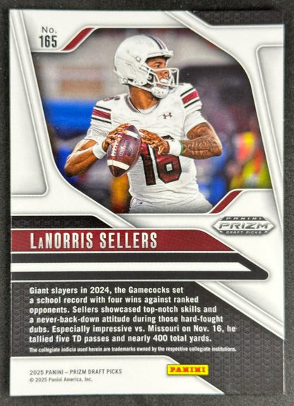 LaNorris Sellers 2025 Prizm Draft Picks Gamecocks Sports Trading Card