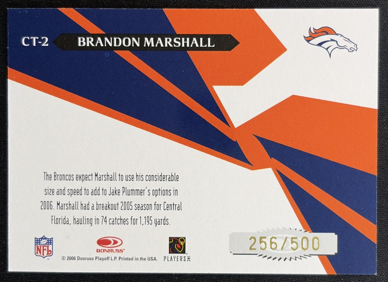 Brandon Marshall Cross Training /500 Broncos