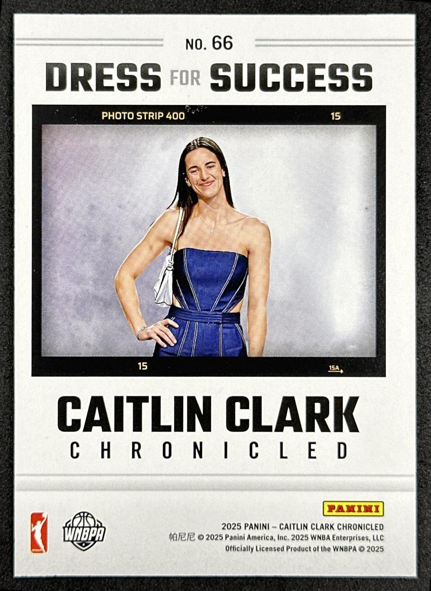 Caitlin Clark 2025 Panini Chronicled Dress For Success Holo Fever 66 Indiana Fever