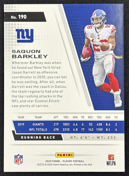 Saquon Barkley 2020 Panini Playoff 2nd Down /49 Giants