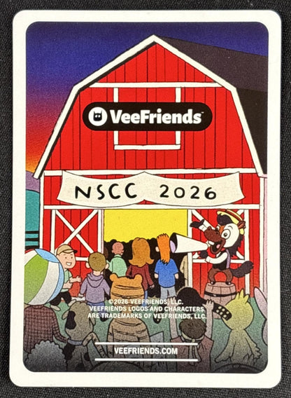 Diamond Hands Hen 2026 NSCC Exclusive Super Stickers Farm Fights Red /99 Non-Sports Trading Cards