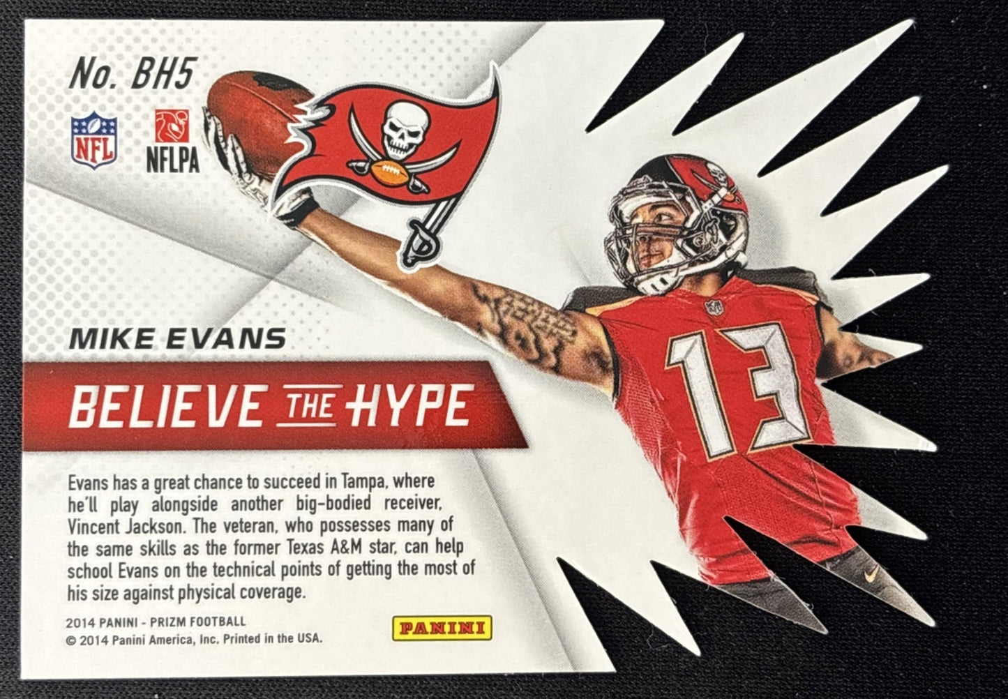 Mike Evans 2014 Panini Prizm Believe The Hype Buccaneers Sports Trading Cards