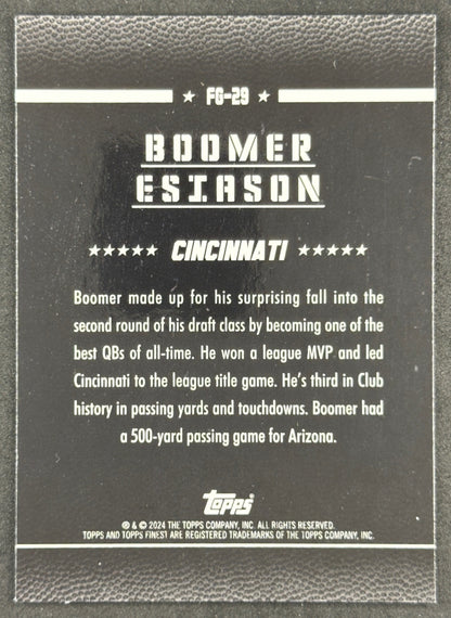 Boomer Esiason 2024 Finest Field Generals Bengals Sports Trading Cards