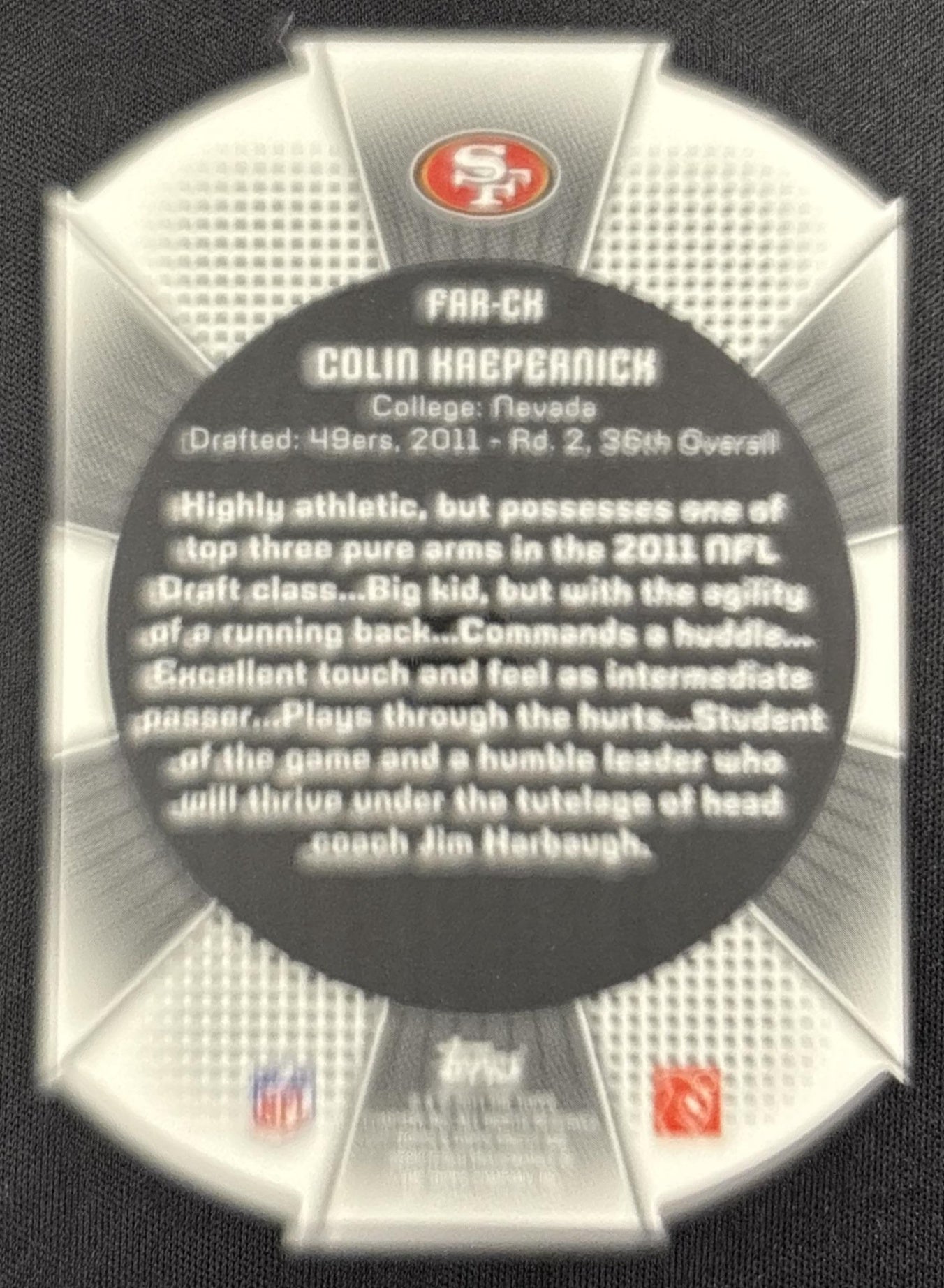 Colin Kaepernick 2011 Topps Finest Atomic Refractor Rookies 49ers