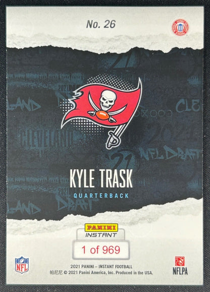 Kyle Trask 2021 Panini Instant NFL Draft Night Buccaneers Sports Trading Cards