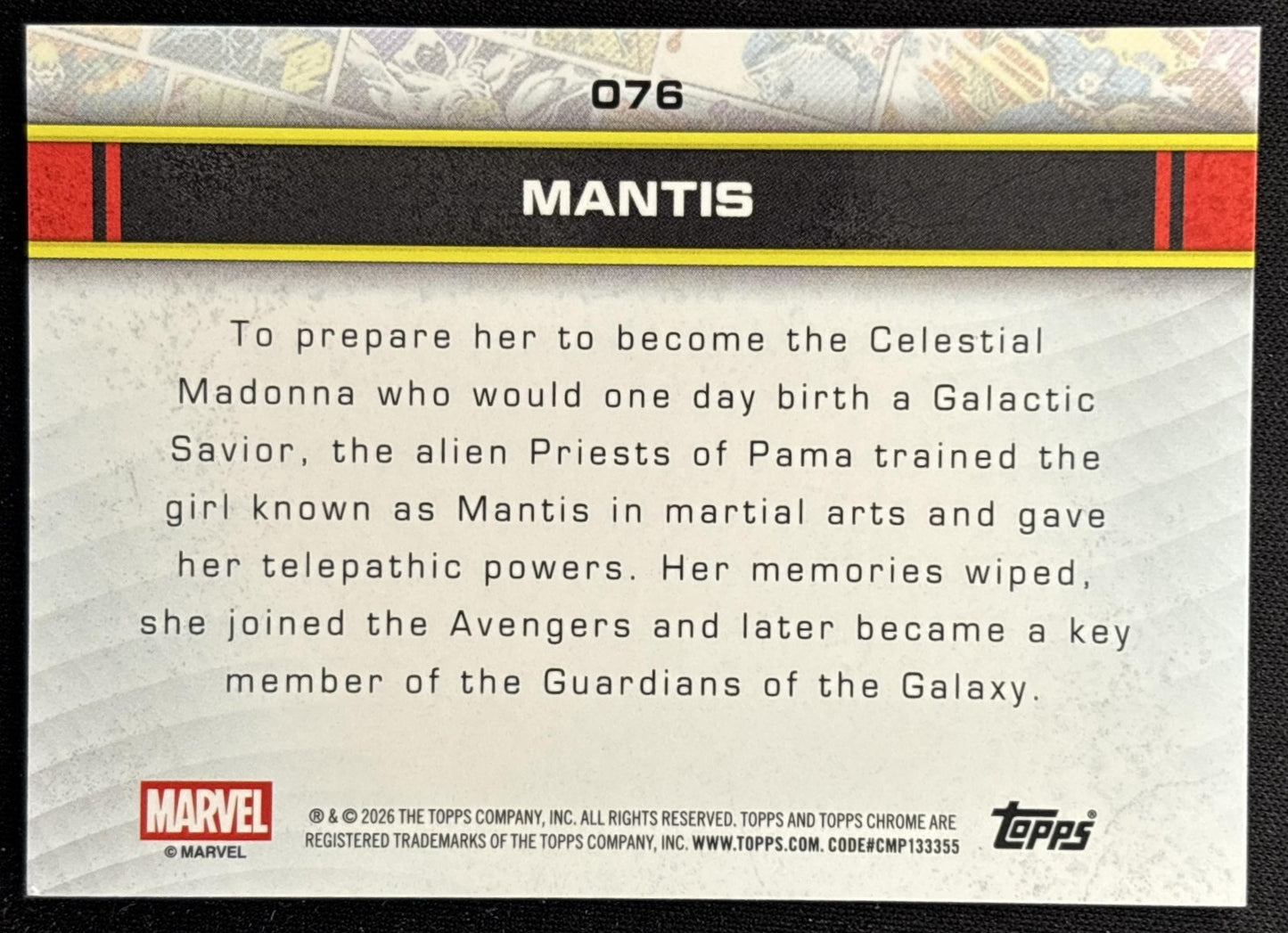 Mantis 2026 Topps Chrome Marvel Comics
