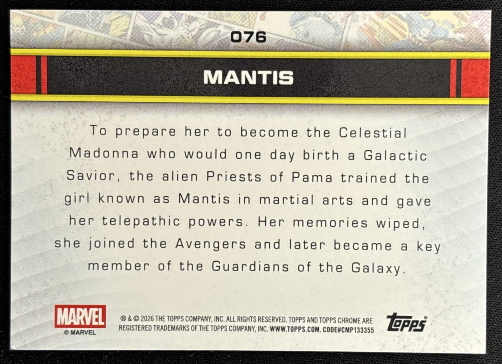 Mantis 2026 Topps Chrome Marvel Comics