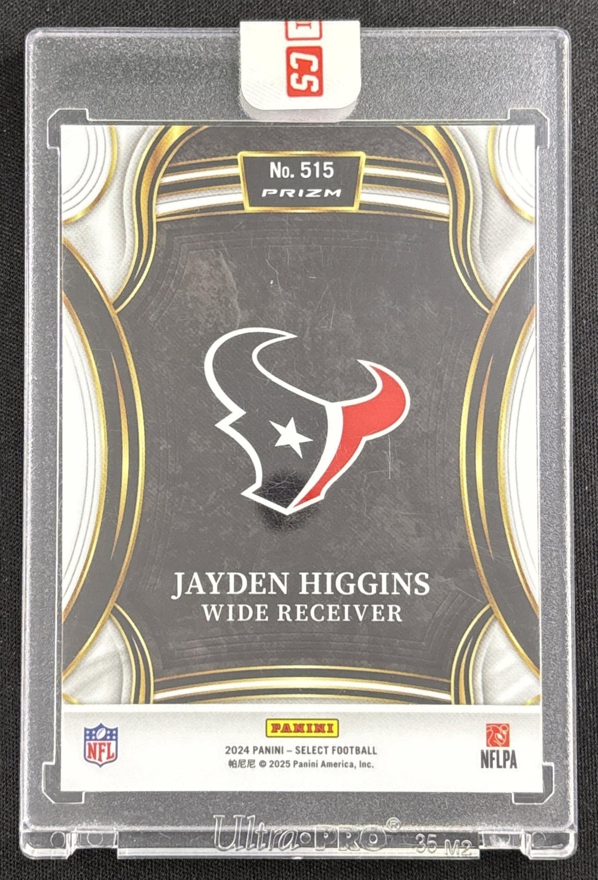 Jayden Higgins 2024 Panini Select 2025 XRC Rookie Texans