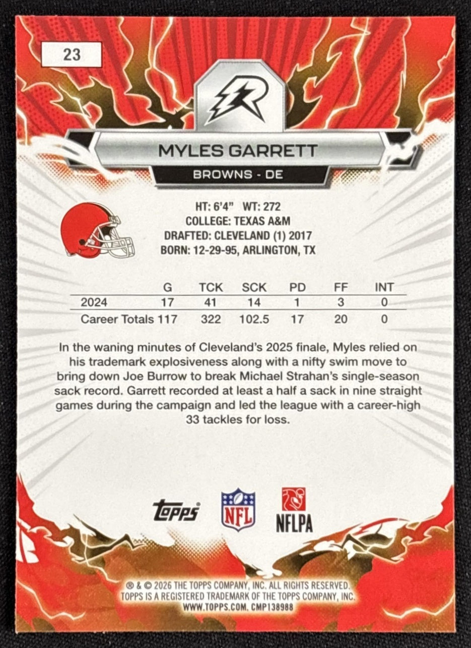 Myles Garrett 2025 Topps Resurgence Browns