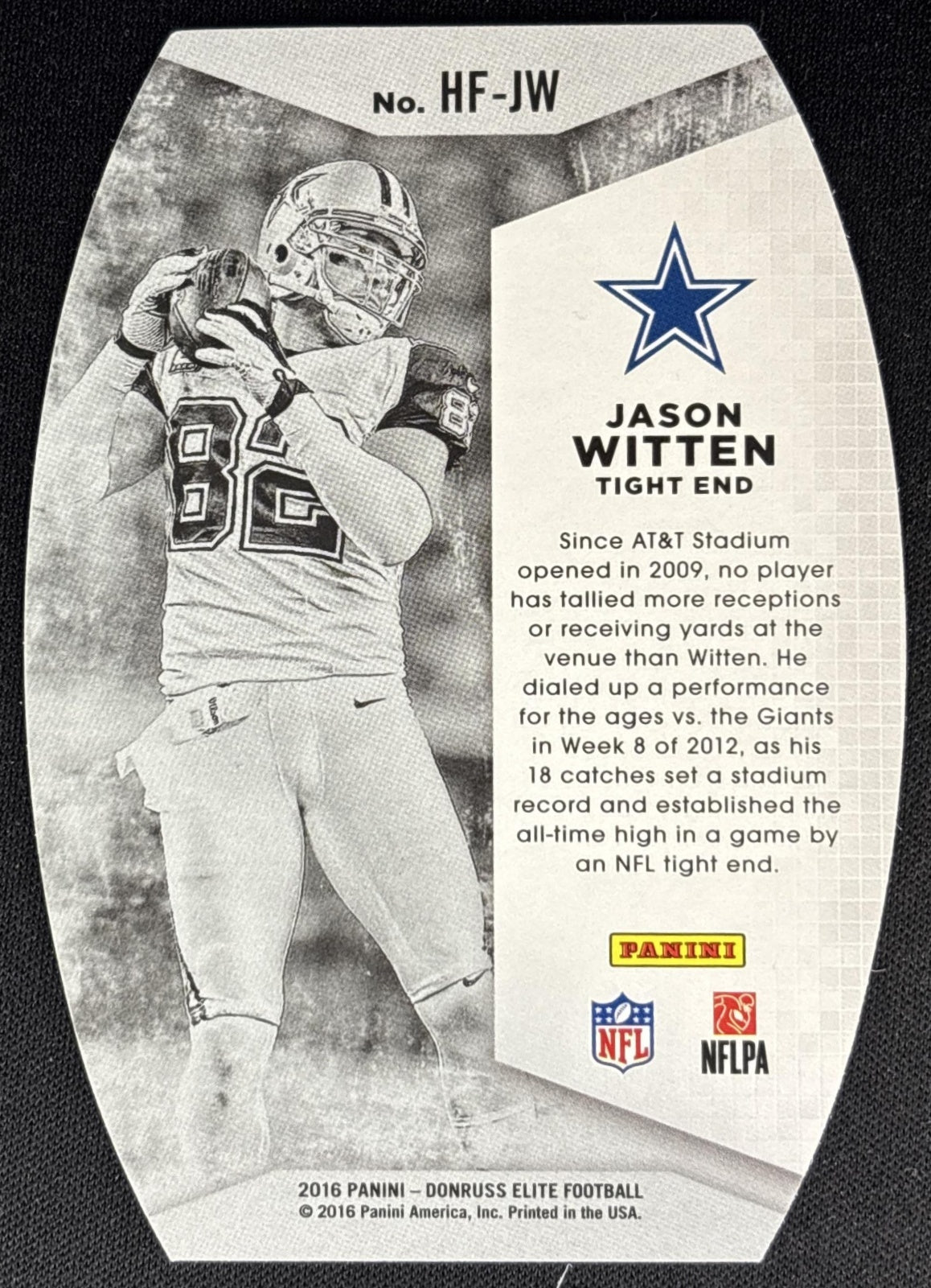 Jason Witten 2016 Panini Donruss Elite Home Field Advantage Cowboys