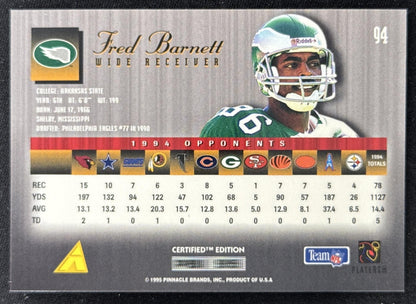 Fred Barnett 1995 Pinnacle Select Certified Eagles
