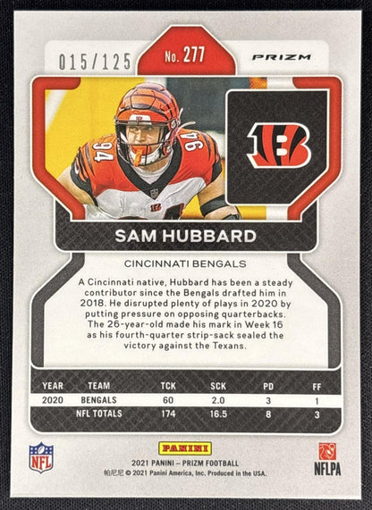 Sam Hubbard 2021 Panini Prizm Purple /125 Bengals Sports Trading Cards