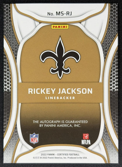 Rickey Jackson 2022 Panini Certified Mirror Signatures Blue /25 Saints Sports Trading Cards