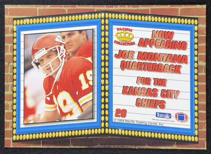 Joe Montana 1994 Pacific Marquee Prisms Gold Chiefs Sports Trading Card