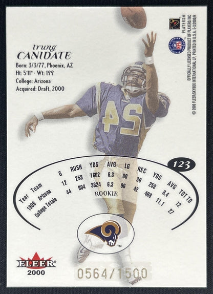 Trung Canidate 2000 Fleer E-X /1500 Rams back