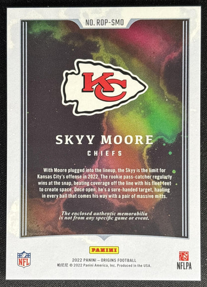 Skyy Moore 2022 Panini Origins Rookie Patches /199 Chiefs