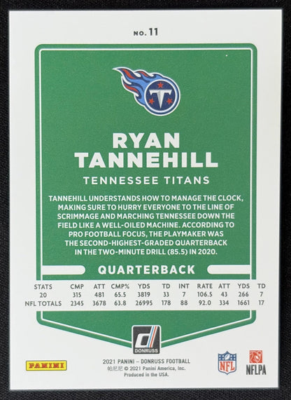 Ryan Tannehill 2021 Panini Donruss Press Proof Premium Titans - Tennessee Titans