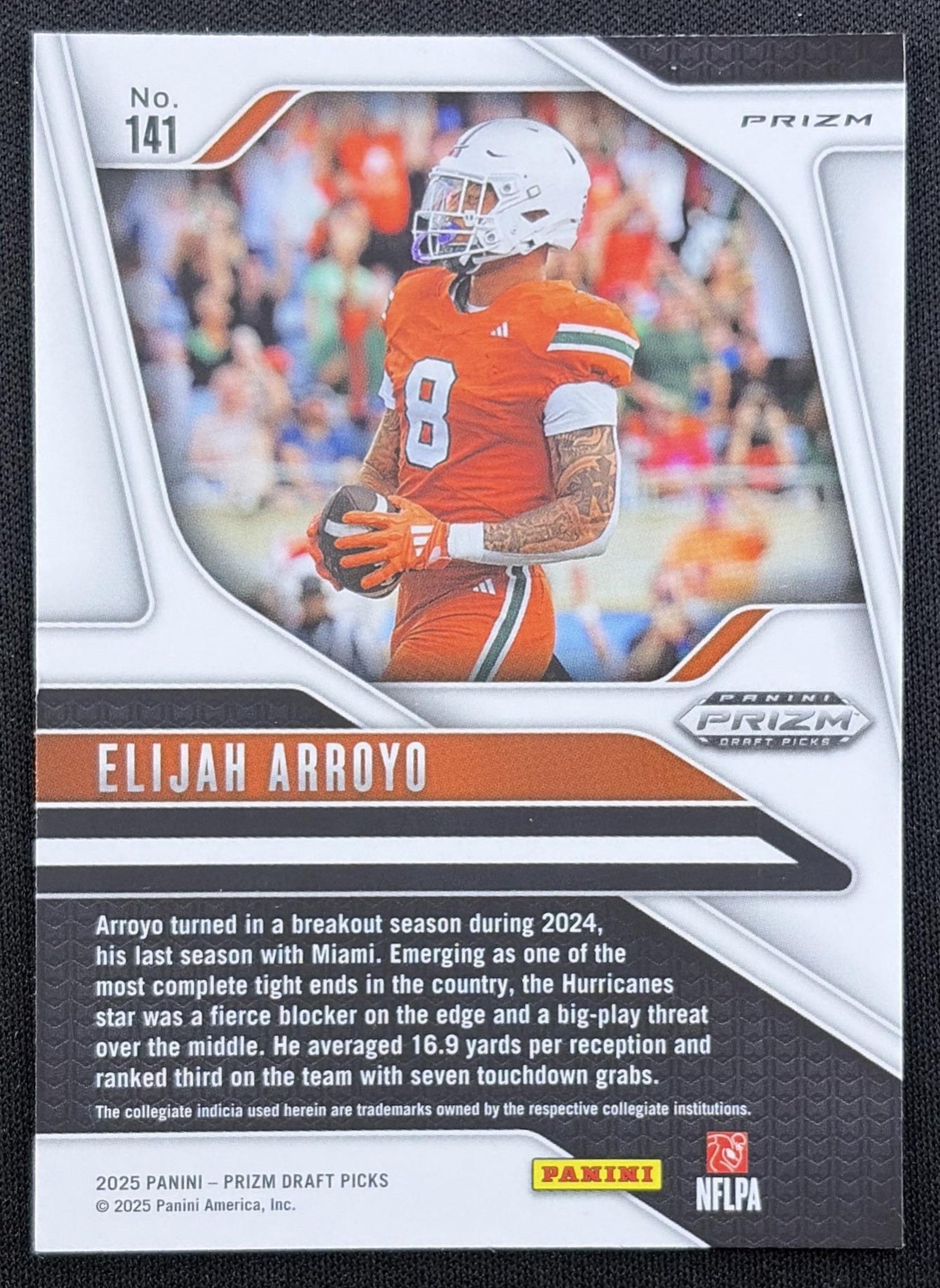 Elijah Arroyo 2025 Panini Prizm Draft Picks Gold Ice Seahawks