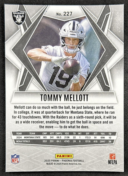 Tommy Mellott 2025 Panini Phoenix Raiders back
