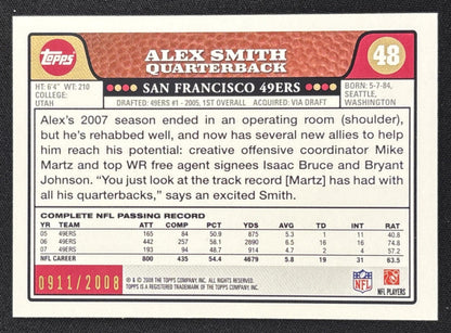 Alex Smith 2008 Topps Gold /2008 49ers