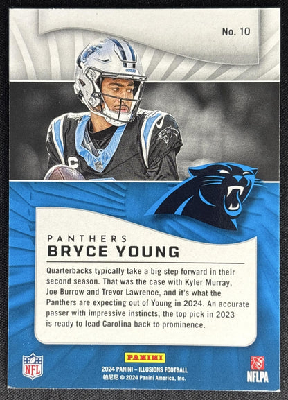 Bryce Young 2024 Panini Illusions Purple Trophy Collection /99 Panthers