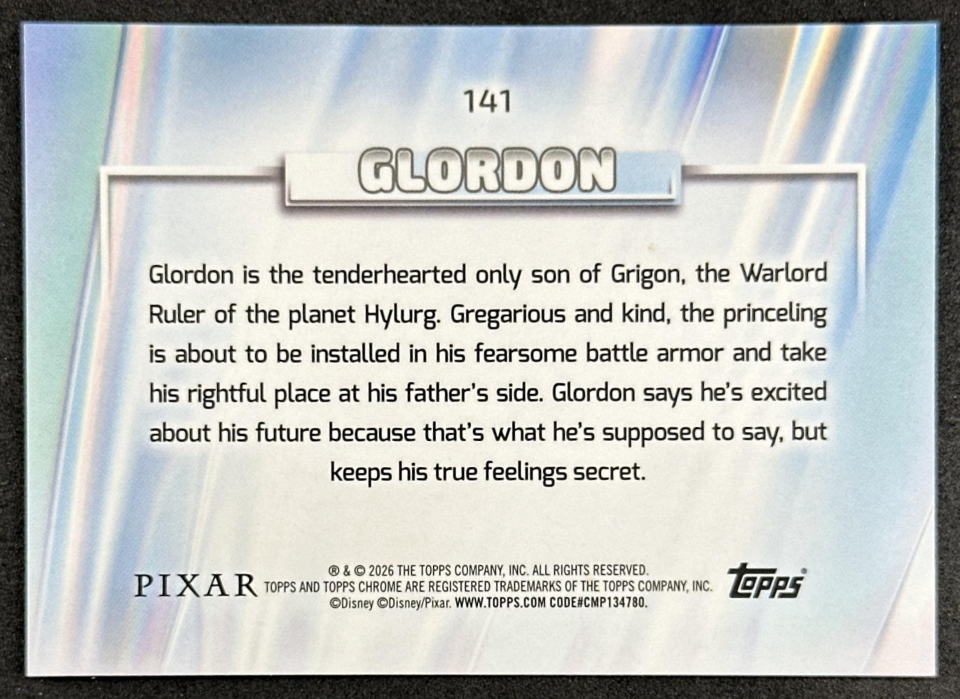Glordon 2026 Topps Chrome Disney Elio Non-Sport Trading Cards