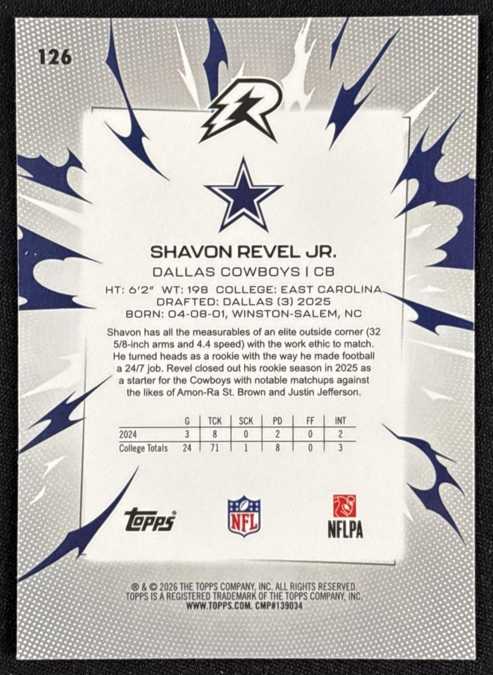 Shavon Revel Jr. 2025 Topps Resurgence Cowboys