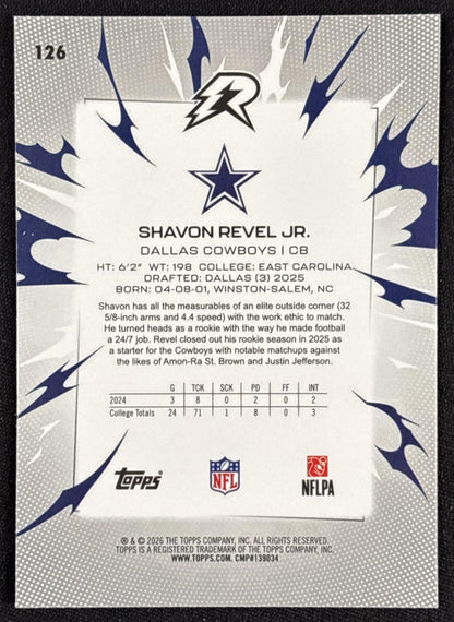 Shavon Revel Jr. 2025 Topps Resurgence Cowboys