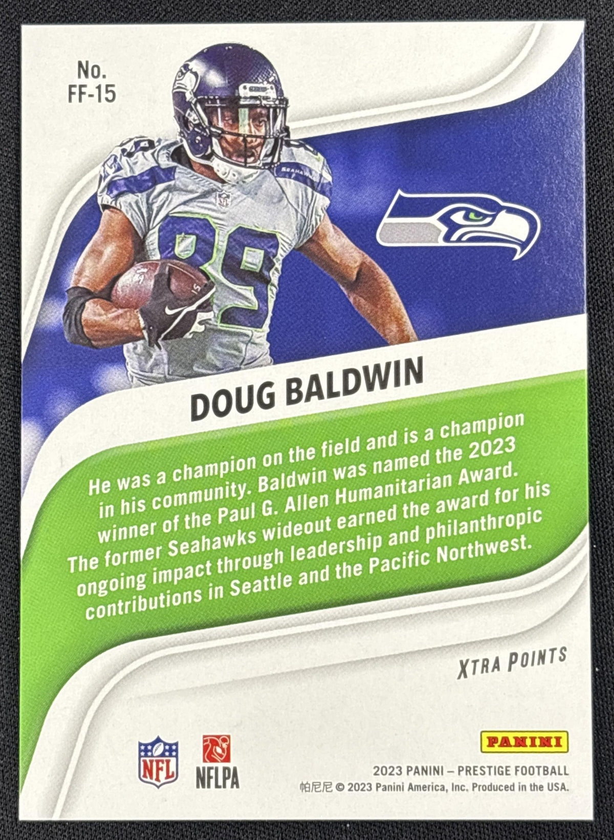 Doug Baldwin 2023 Panini Prestige Franchise Favorites Xtra Points Red /399 Seahawks