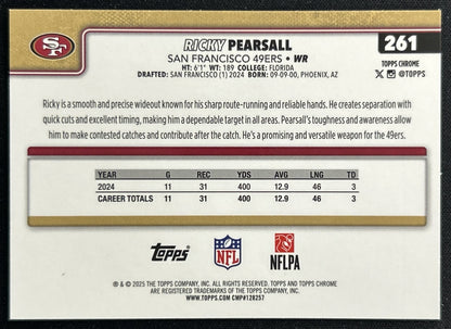 Ricky Pearsall 2025 Topps Chrome 49ers