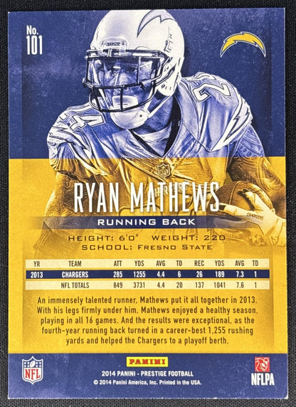 Ryan Mathews 2014 Panini Prestige Chargers Sports Trading Cards