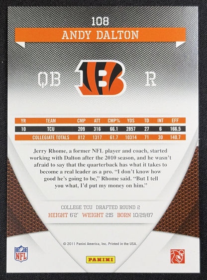 Andy Dalton 2011 Panini Donruss Elite /999 Bengals