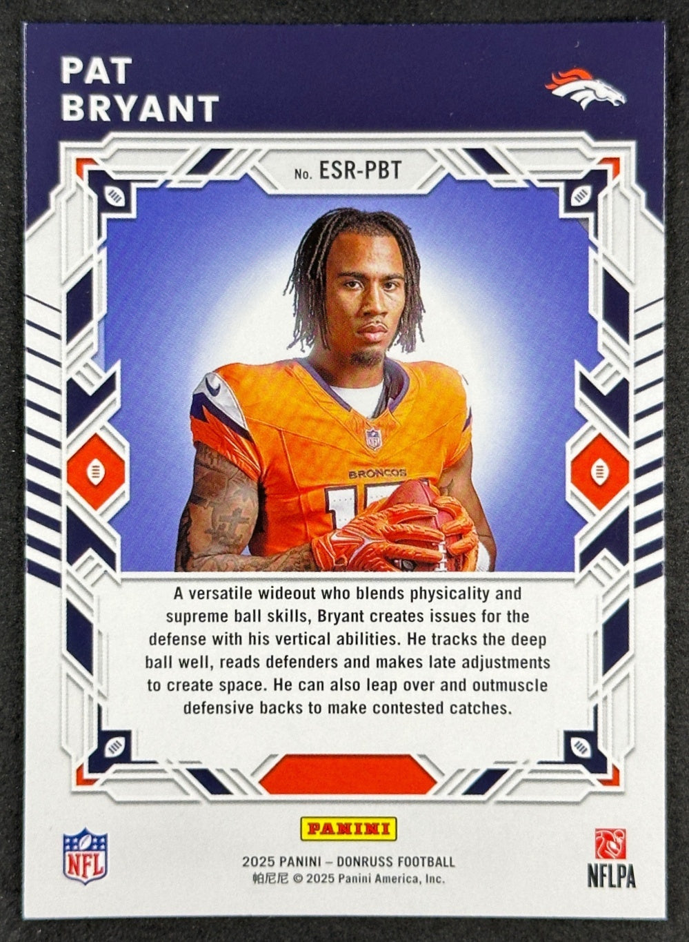 Pat Bryant 2025 Donruss The Elite Series Rookies Broncos Sports Trading Card