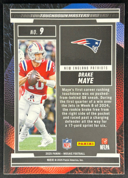 Drake Maye 2025 Panini Mosaic Touchdown Masters Patriots Sports Trading Cards