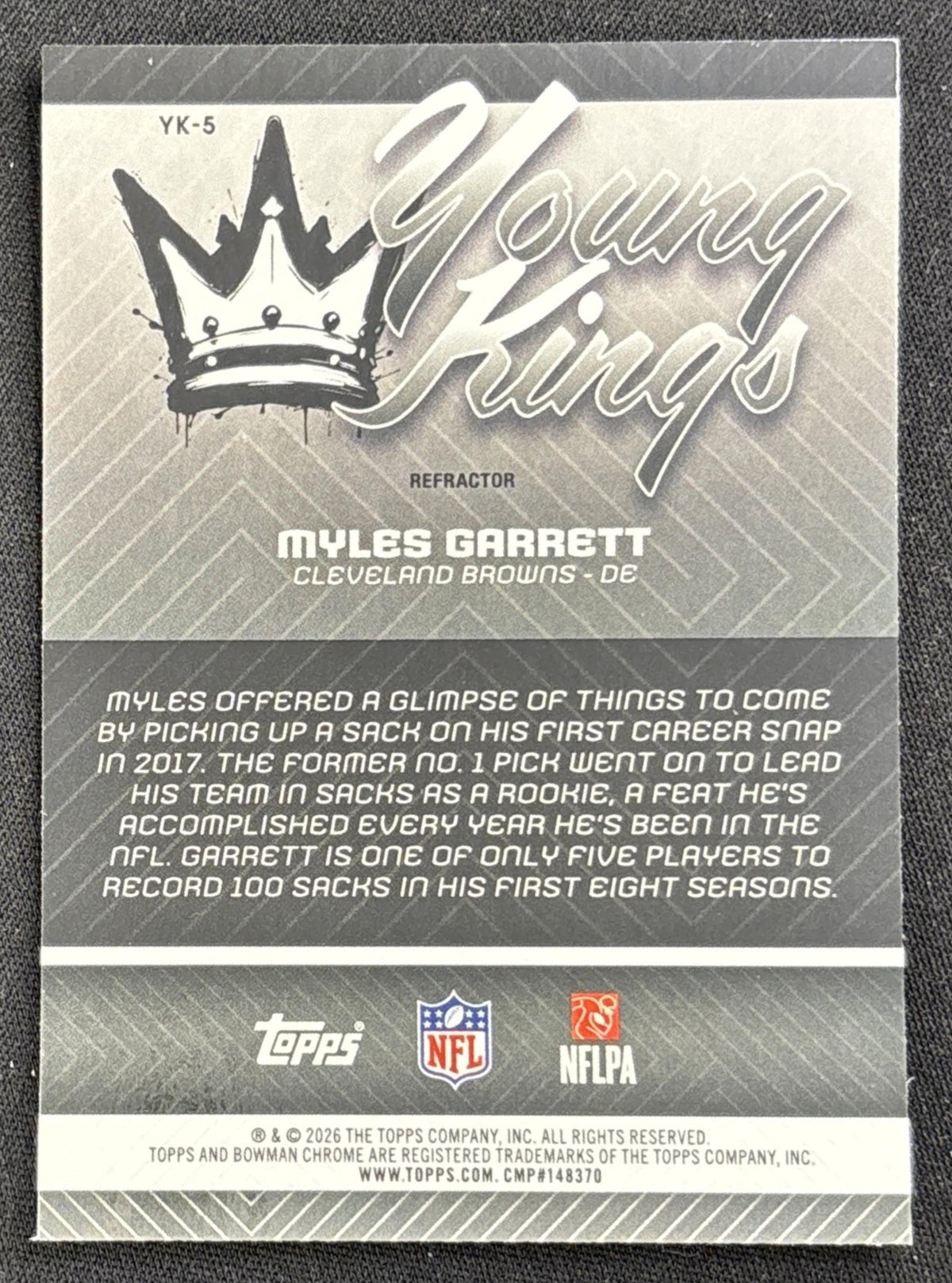 Myles Garrett 2026 Bowman Young Kings Browns