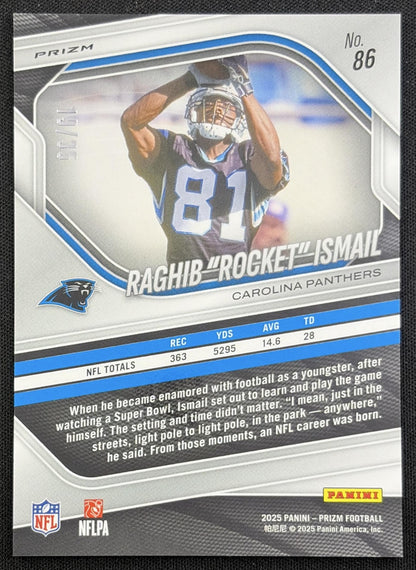 Raghib "Rocket" Ismail 2025 Panini Prizm White /35 Panthers