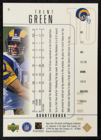 Trent Green 1999 SPx Rams