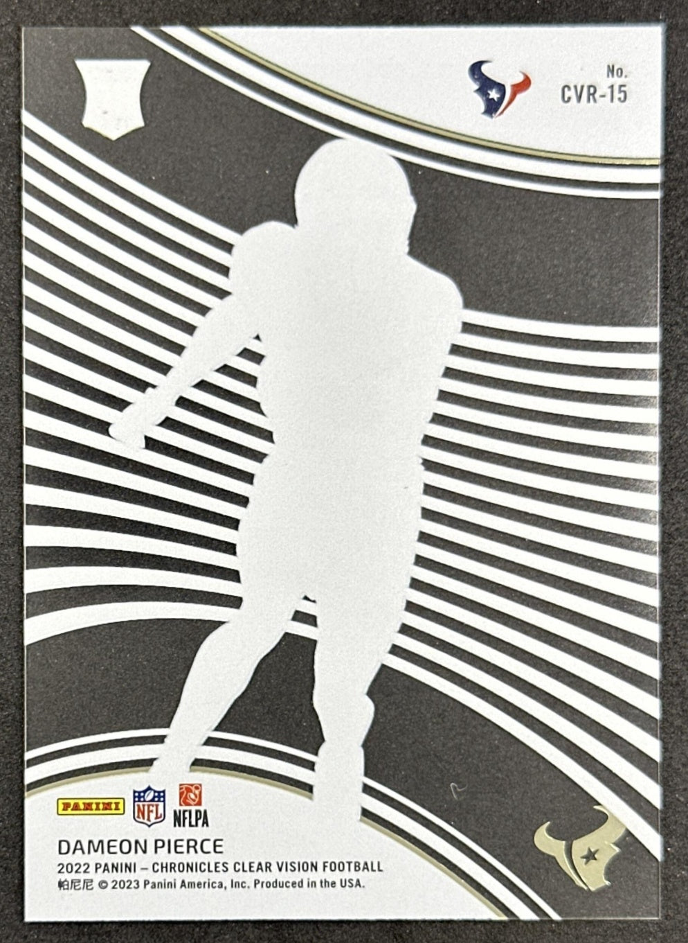 Dameon Pierce 2022 Panini Chronicles Clear Vision Rookies Texans