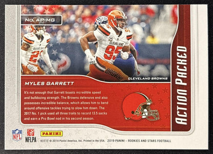 Myles Garrett 2019 Panini Rookies & Stars Action Packed Browns back