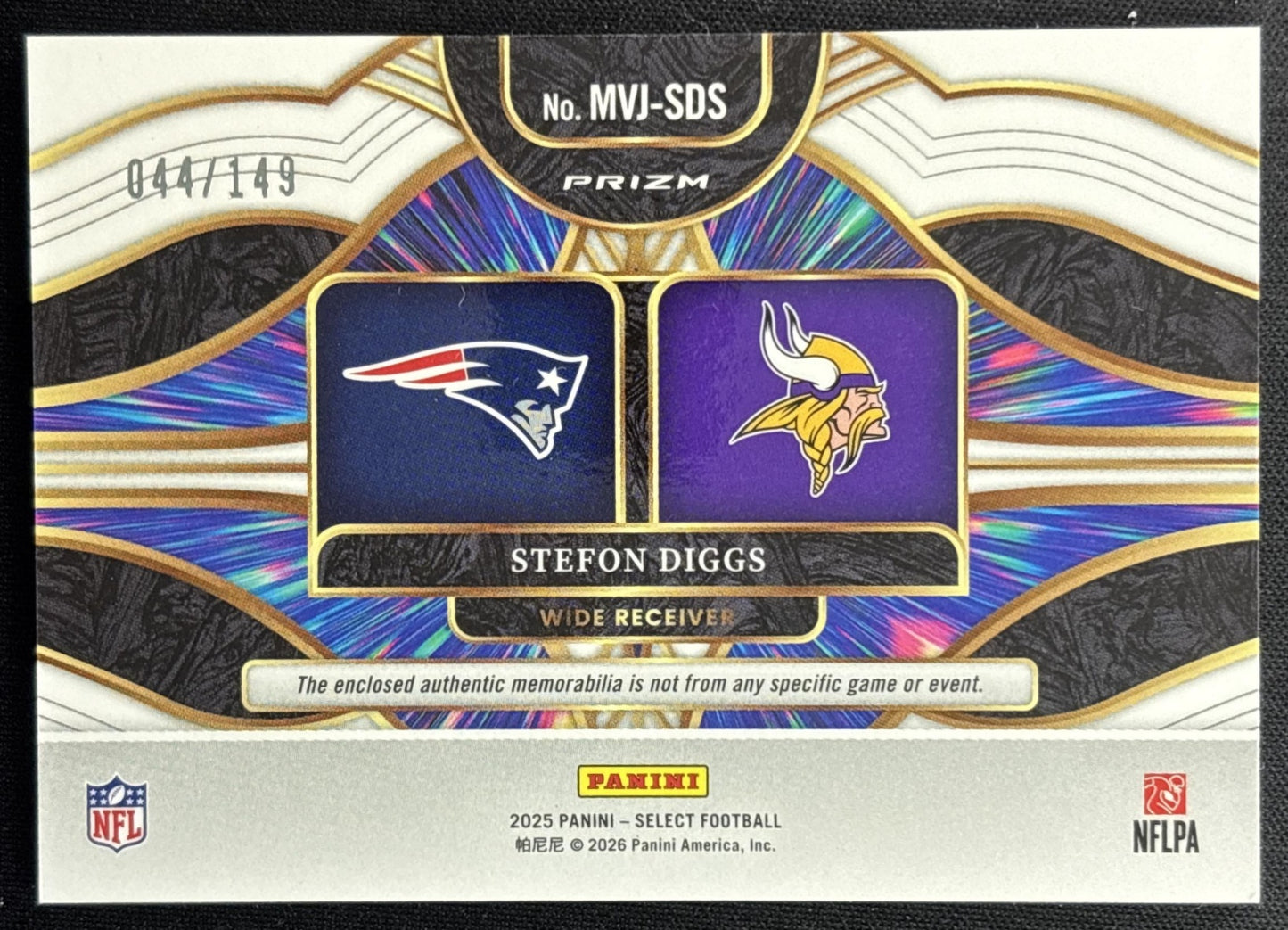 Stefon Diggs 2024 Panini Select Multiverse /149 Sports Trading Cards