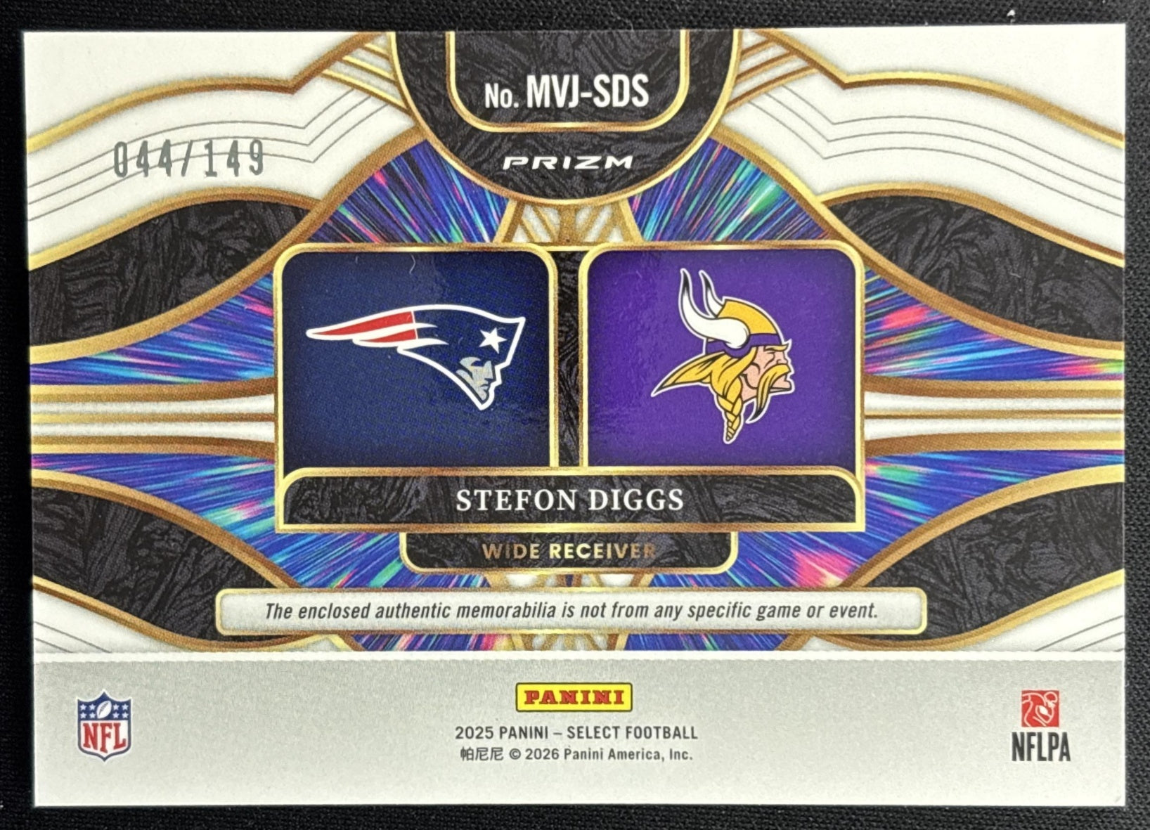 Stefon Diggs 2024 Panini Select Multiverse /149 Sports Trading Cards