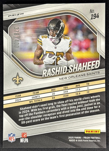 Rashid Shaheed 2025 Panini Prizm Pandora /400 Saints