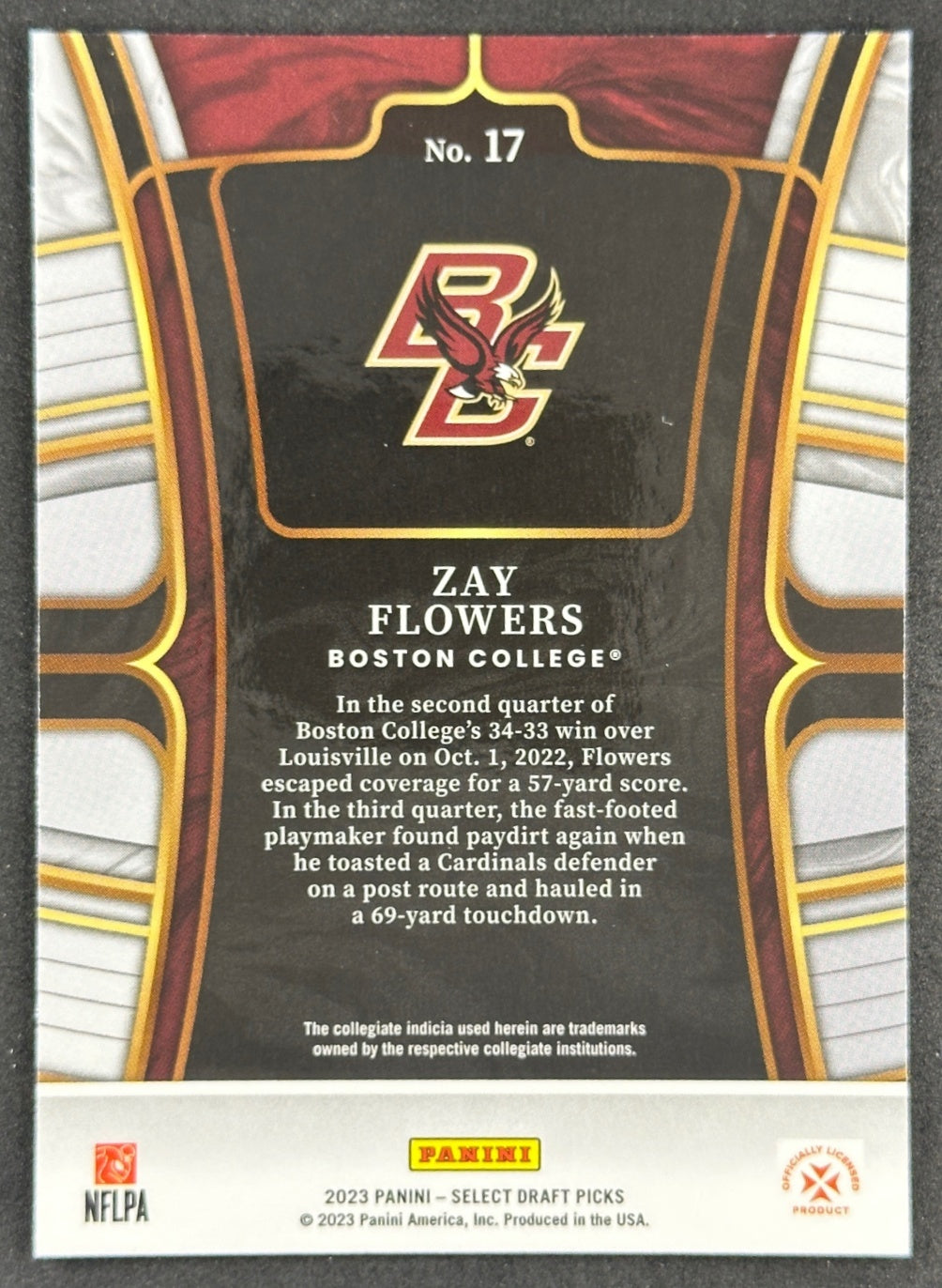 Zay Flowers 2023 Select Draft Picks Ravens Football