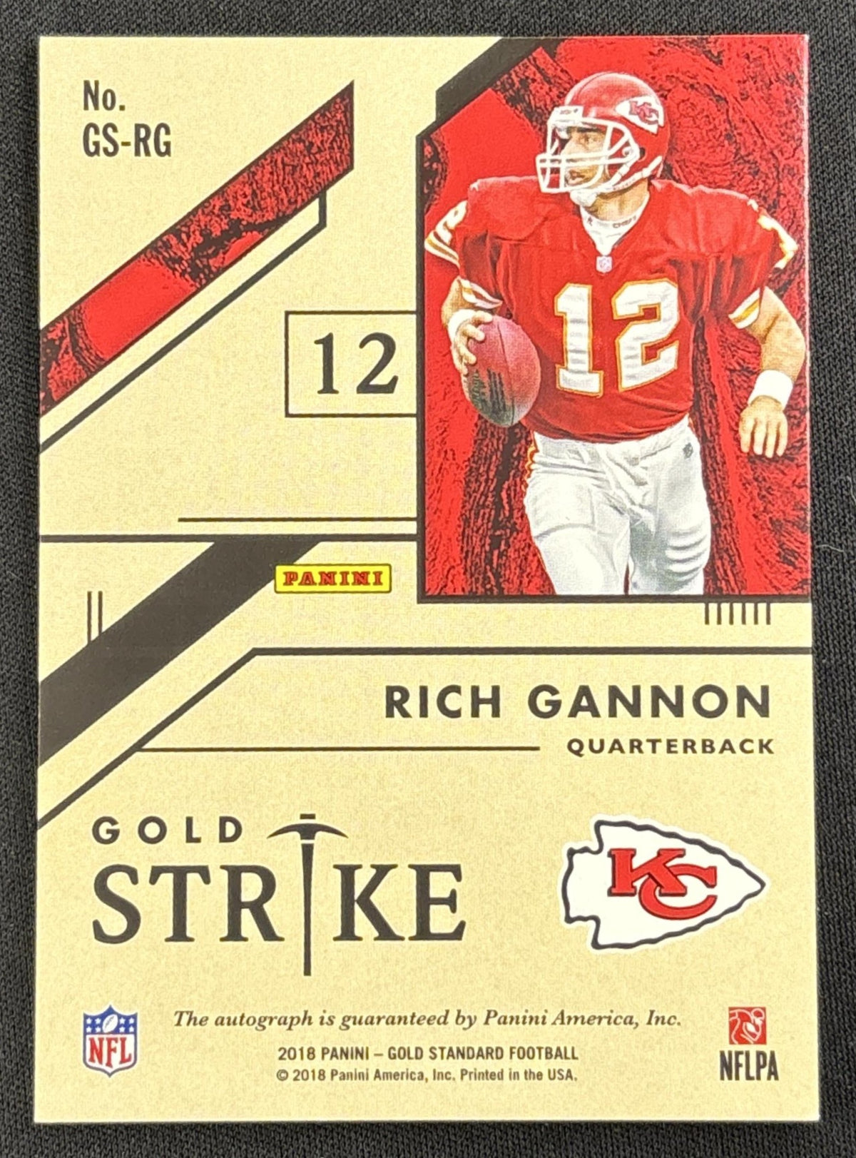 Rich Gannon 2018 Panini Gold Standard Strike /25 Chiefs