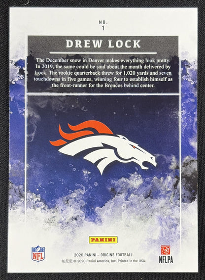 Drew Lock 2020 Panini Origins Red /299 Broncos