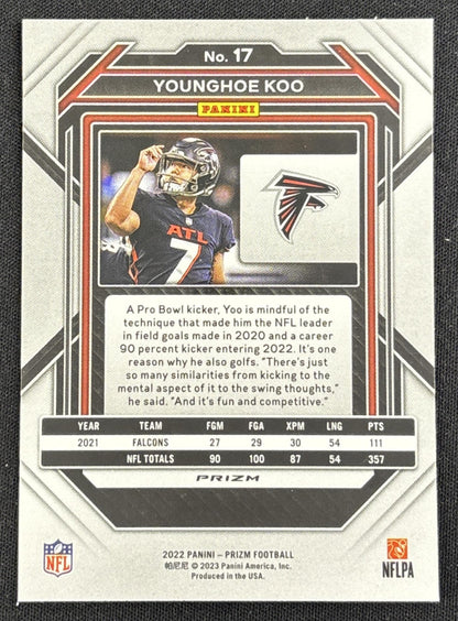 Younghoe Koo 2022 Panini Prizm Orange Ice Falcons