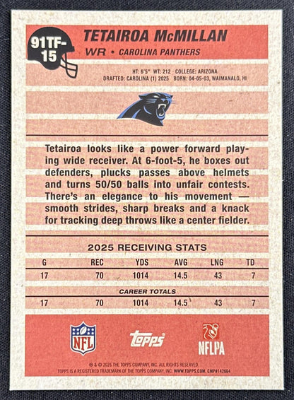 Tetairoa McMillan 2026 Topps Flagship 1991 Panthers