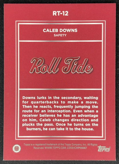 Caleb Downs 2023 Bowman University Alabama Crimson Tide Roll back
