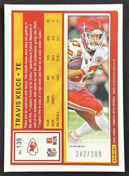 Travis Kelce 2025 Panini Donruss Optic Wave Prizm /300 Chiefs